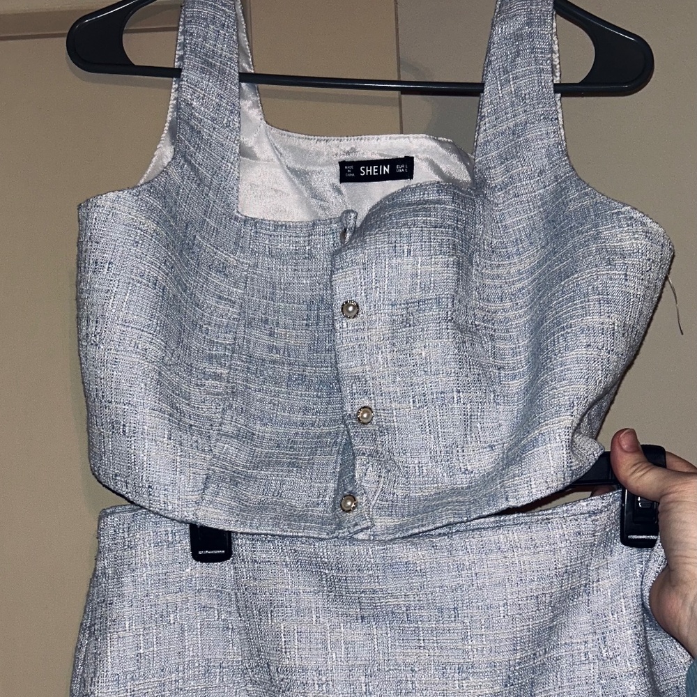 Tweed set cropped top